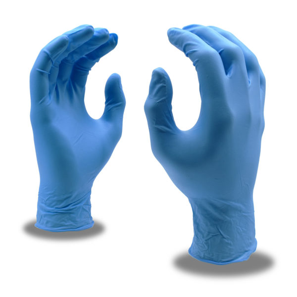 Large - 4 Mil Blue Nitrile Gloves Powder Free